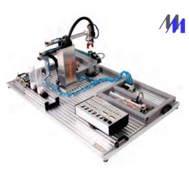 Bộ thí nghiệm hệ thống phân loại sản phẩm tự động với PLC / Robot 3 trục